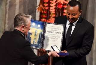 Ethiopian Prime Minister Abiy Ahmed receives Nobel Prize in Oslo