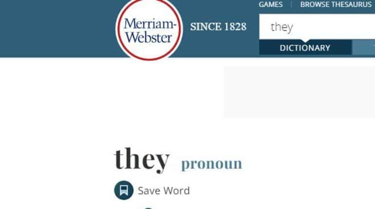 Non-binary "They" becomes 2019 Word of The Year: Merriam-Webster