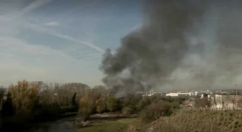 Spanish authorities evacuate area after chemical plant catches fire