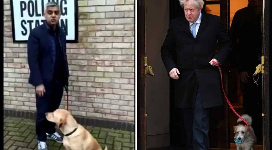 UK general election: Dogs steal the show as Johnson, London Mayor vote with their four-legged friend