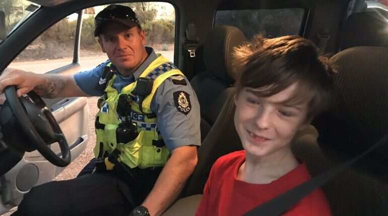 Australian boy, 12, drives brother's truck to flee fires with dog Australian boy, 12, drives brother's truck to flee fires with dog