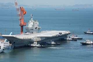 China's first domestically built aircraft carrier enters service