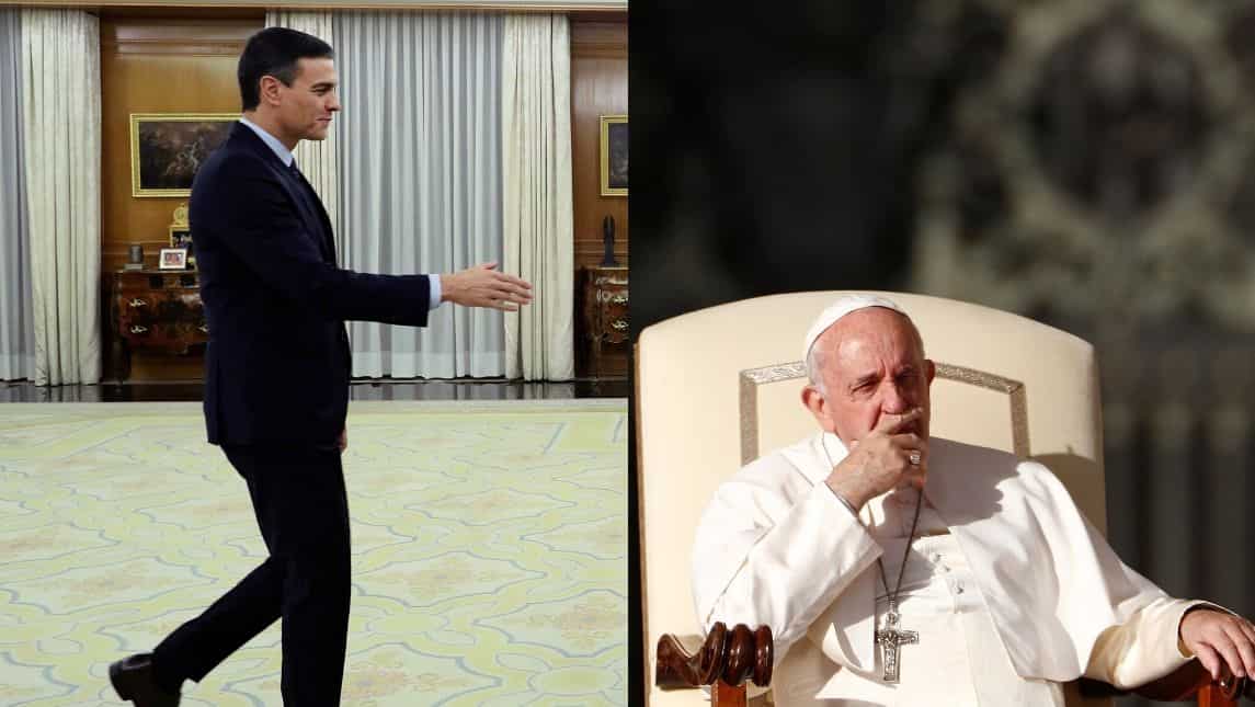 Spanish King Felipe VI and Pope Francis