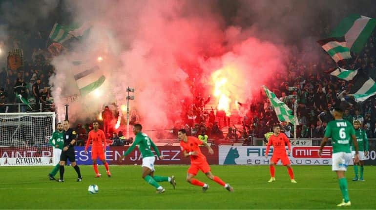Football: St Etienne hit with stadium ban over fireworks during PSG match Football: St Etienne hit with stadium ban over fireworks during PSG match
