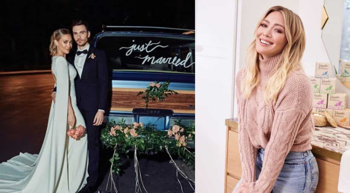 Hilary Duff's first wedding photo is here as she gets married to Matthew Koma in an intimate ceremony