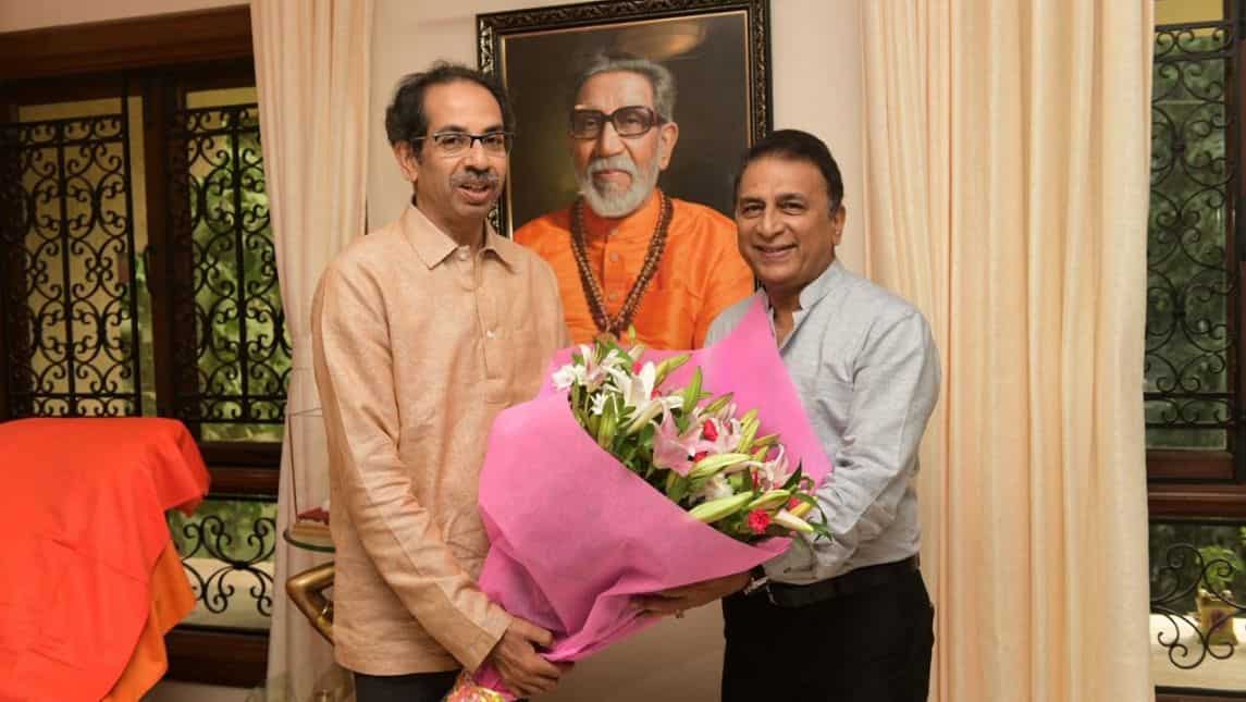 Gavaskar also went to greet the CM