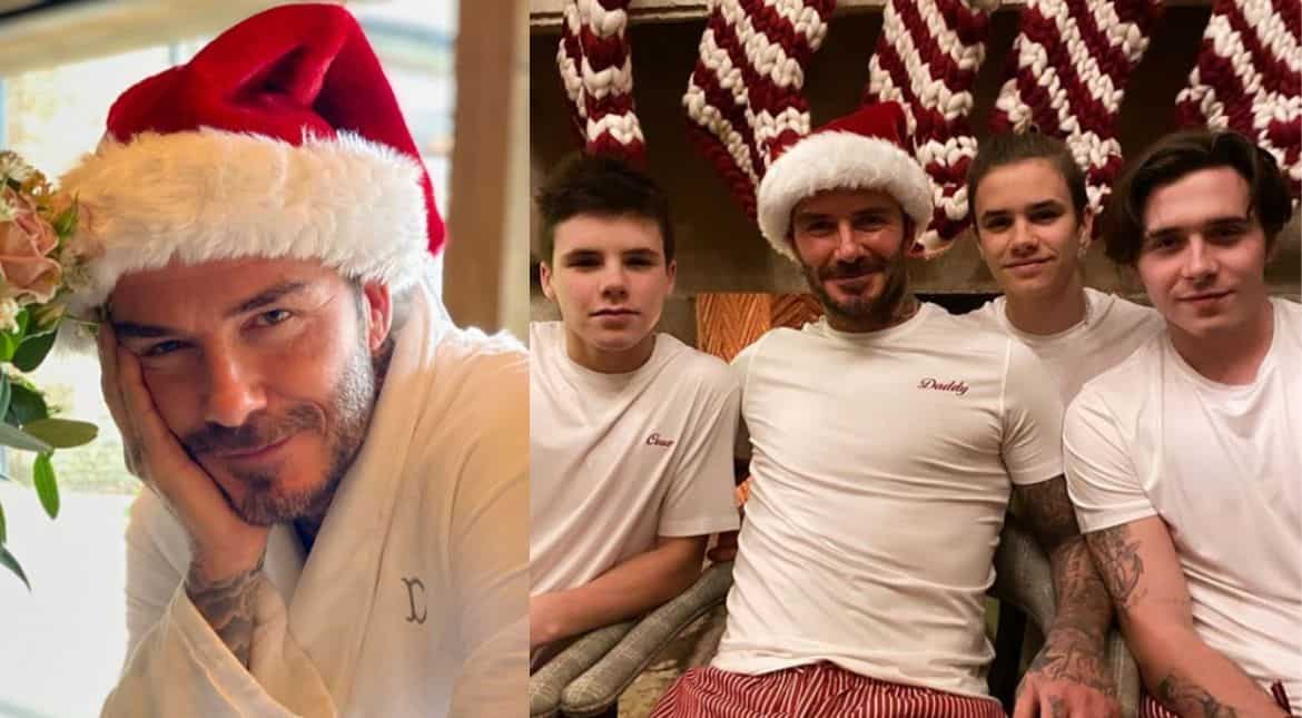 'Kisses from the Beckham boys' wishes Victoria as family celebrates