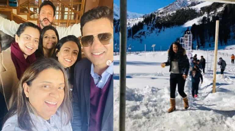 Kangana Ranaut enjoys winter with family in hometown Manali Kangana Ranaut enjoys winter with family in hometown Manali