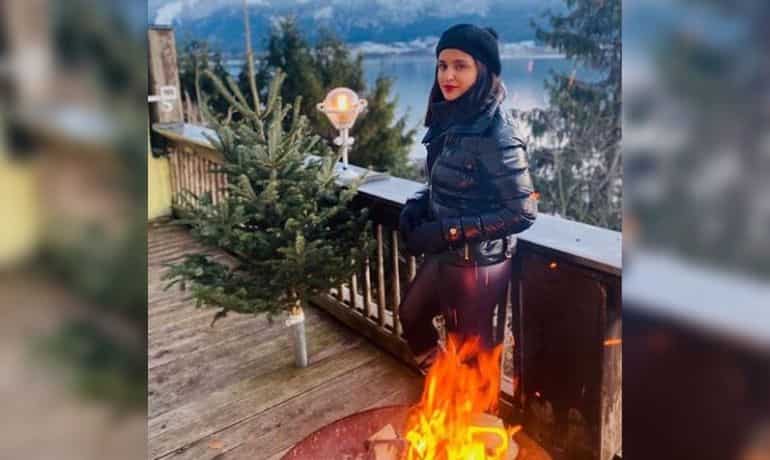 Parineeti Chopra misses chiffon saree in the snowy valleys of Austria Parineeti Chopra misses chiffon saree in the snowy valleys of Austria