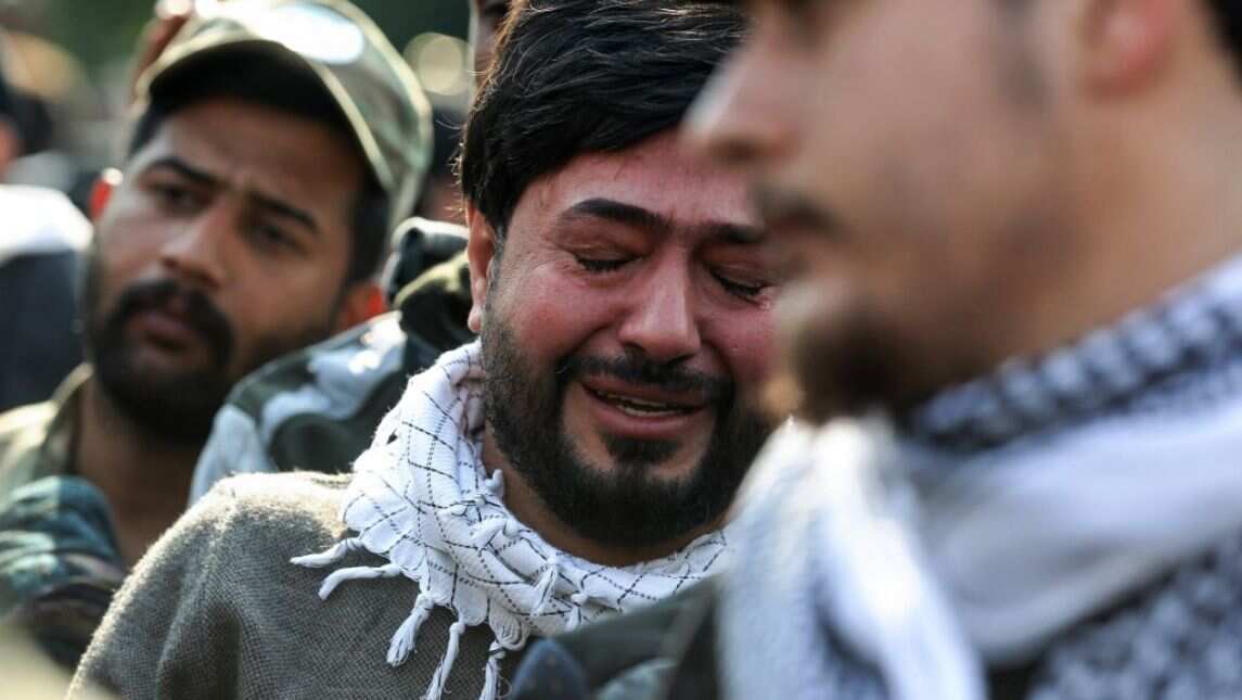 Supporters shedding tears