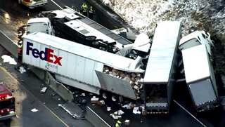 Chain-reaction crash kills five, injures 60 on Pennsylvania Turnpike