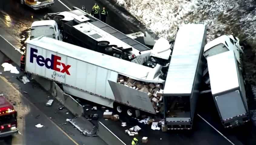 Chain-reaction crash kills five, injures 60 on Pennsylvania Turnpike