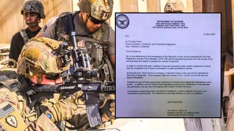 US Defense chief Esper denies troop pullout from Iraq after leaked letter confusion US Defense chief Esper denies troop pullout from Iraq after leaked letter confusion