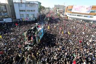 Stampede reported at Iran general Qasem Suleimani's burial procession