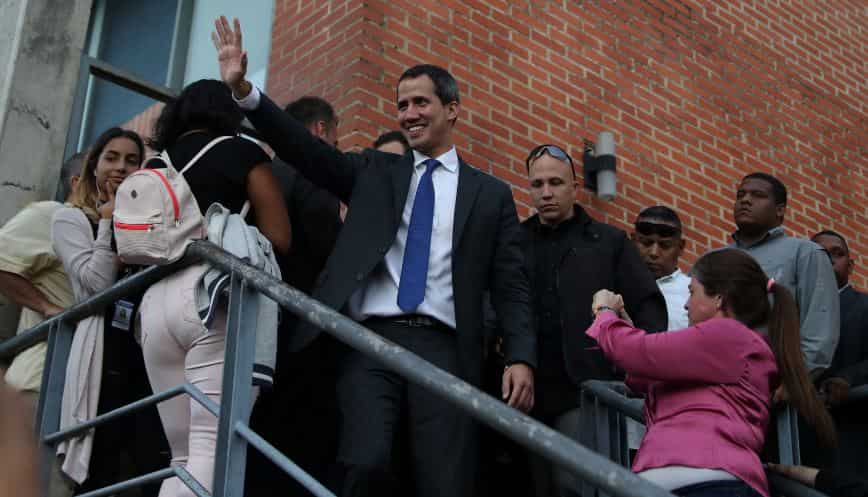 Venezuela's Guaido pushes past troops to enter Congress after socialist takeover