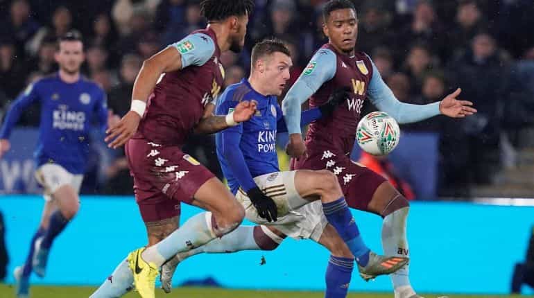 EFL Cup: Striker-less Aston Villa hold on for draw at Leicester