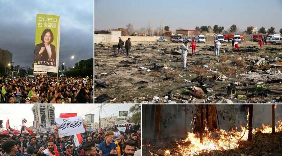 Top 10 world news today: Ukraine plane crash, Australia bushfires, Taiwan elections and more