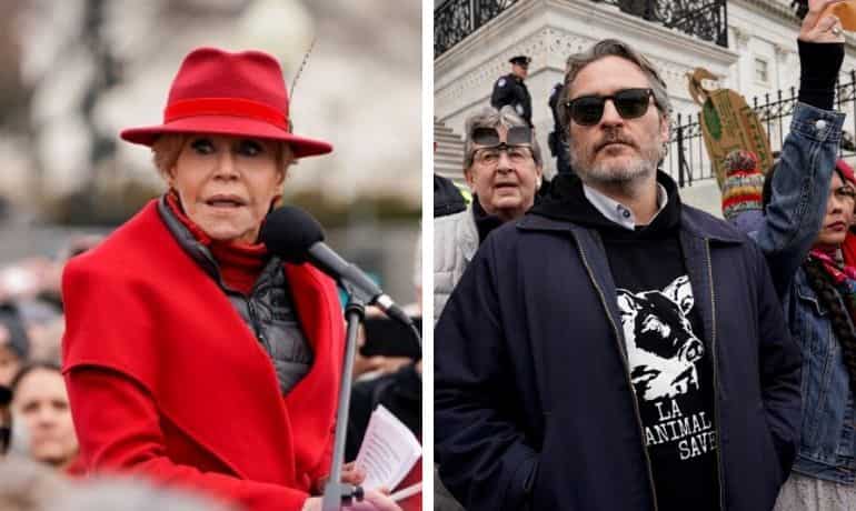 Jane Fonda, Joaquin Phoenix join climate protesters outside US Congress Jane Fonda, Joaquin Phoenix join climate protesters outside US Congress