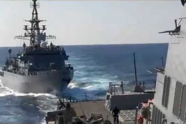 U.S Navy releases video of Russian Ship, accuses ship of aggressive moves