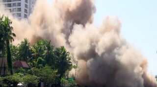 Fourth and last Maradu residential apartment demolished in Kochi