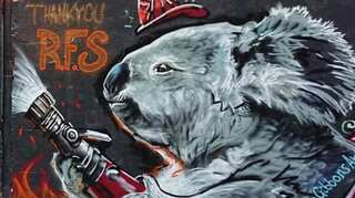 Graffiti artists pay tribute to Australian firefighters