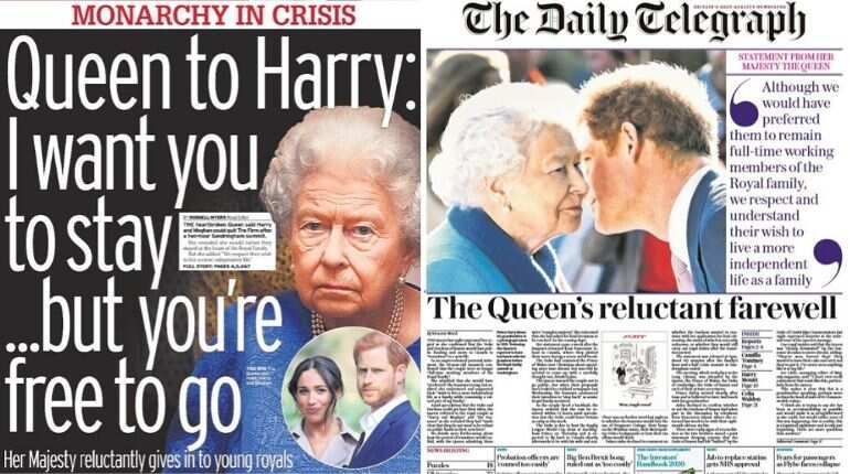 'Royal crisis' dominates UK newspaper front pages