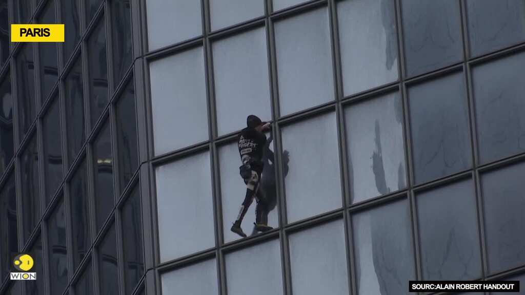 French Spiderman backs pension protesters