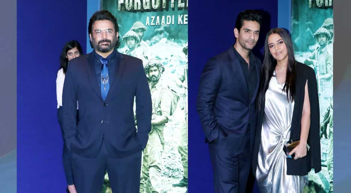 R Madhavan, Angad Bedi and Neha Dupia