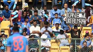 ICC, netizens take a jibe at Indian fan claiming to be just as good as Jasprit Bumrah