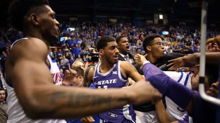 Worst Brawl opens in Kansas game in National Collegiate Athletic Association's basketball match