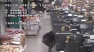 Auburn Police released a CCTV footage on Facebook of a ceiling thief