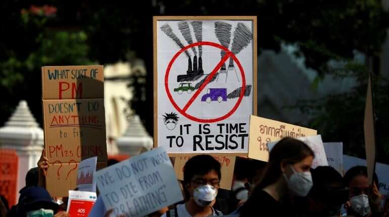 Thai protesters demand action as air pollution clouds Bangkok Thai protesters demand action as air pollution clouds Bangkok