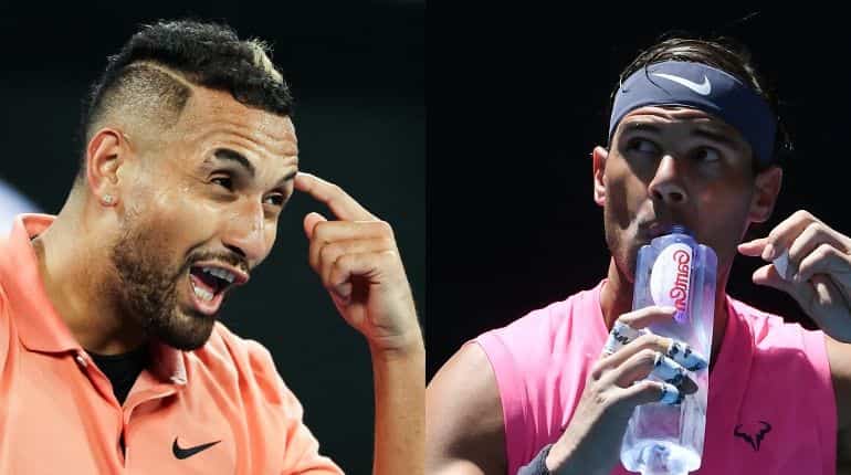 Australian Open: Nick Kyrgios heats up things by mimicking Nadal Australian Open: Nick Kyrgios heats up things by mimicking Nadal