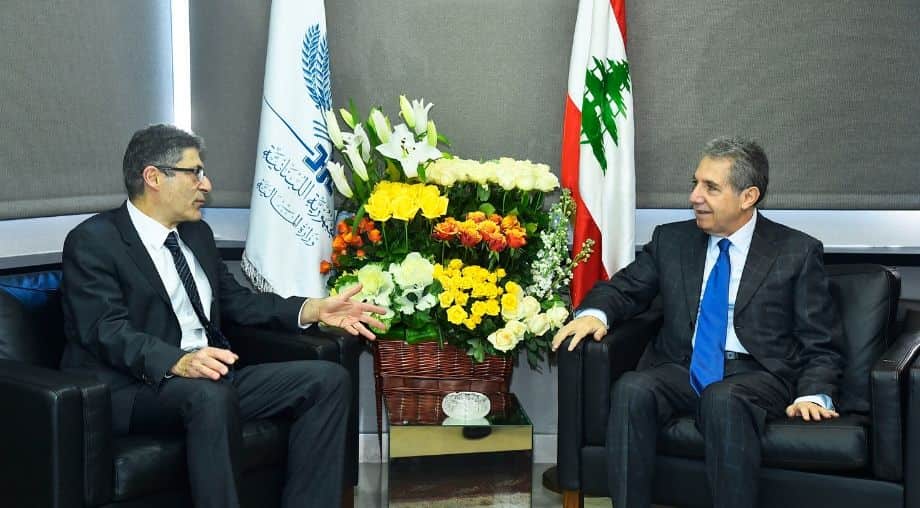 Lebanon's new finance minister meets with IMF official