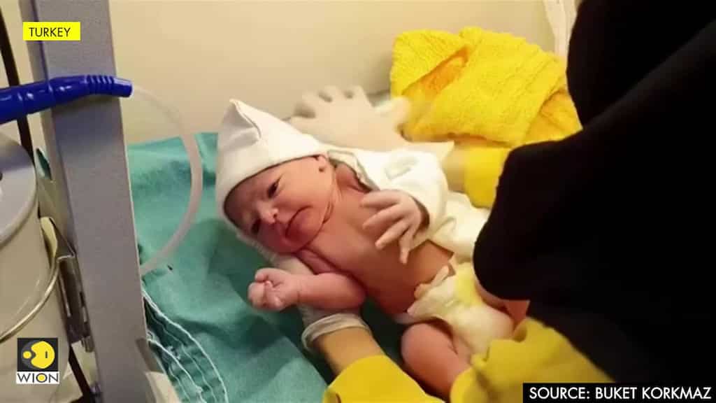 Baby born as earthquake rocks Turkey
