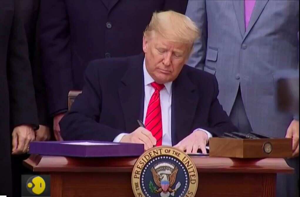 Deal signed amid Trump's Impeachment