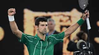 Hot favourite Novak Djokovic in action on Day 1 of US Open 2020