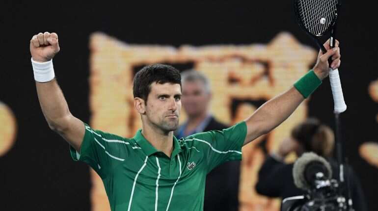 Hot favourite Novak Djokovic in action on Day 1 of US Open 2020