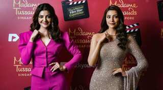 Kajal Aggarwal strikes a pose with her first Madame Tussauds wax statue