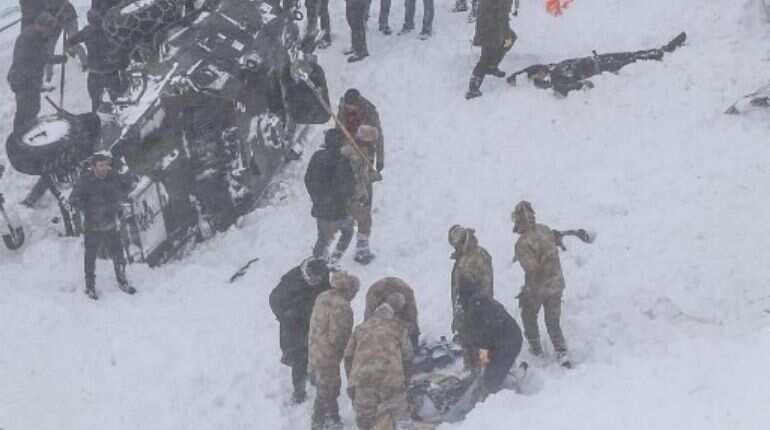 Thirty three dead, others trapped after avalanche in eastern Turkey