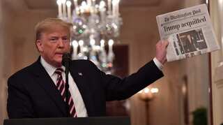 Donald Trump takes impeachment victory lap over 'vicious' Democrats