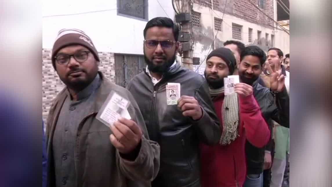 Voters at Shaheen Bagh