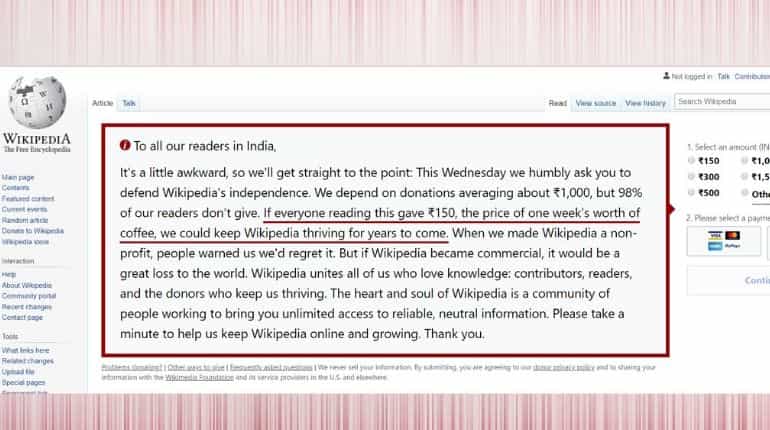 Is the pay wall coming? Wikipedia makes 'humble' plea to users to pay to 'defend independence' Is the pay wall coming? Wikipedia makes 'humble' plea to users to pay to 'defend independence'