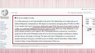Is the pay wall coming? Wikipedia makes 'humble' plea to users to pay to 'defend independence'
