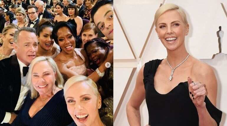 Charlize Theron's star-studded Oscar selfie reminds fans of Ellen Degeneres' record breaking selfie