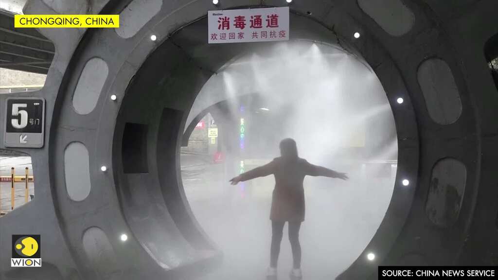 360 degrees disinfecting system in China claims to clean people within 20 seconds