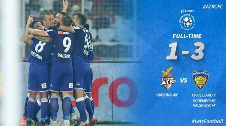 ISL: Chennaiyin FC crush ATK 3-1, keeps play-offs hope alive ISL: Chennaiyin FC crush ATK 3-1, keeps play-offs hope alive