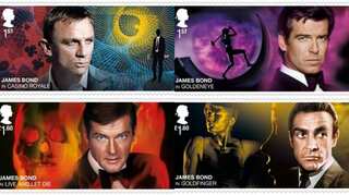 Royal Mail UK pays tribute to James Bond with unique stamps featuring the famous spy