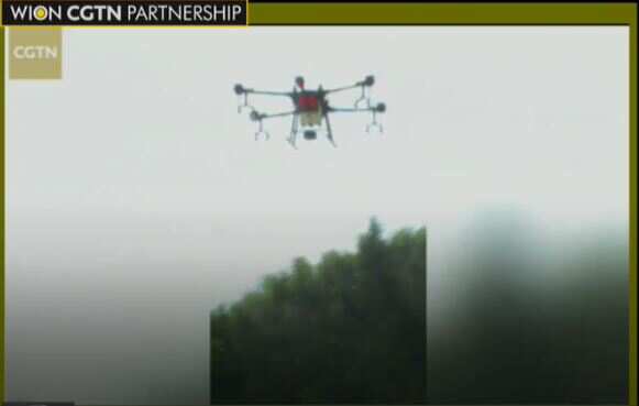 Drones spray disinfectants on hospital buildings in Xiamen to control coronavirus outbreak