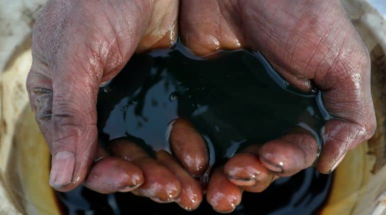 Oil up on slowing pace of coronavirus, Venezuela sanctions